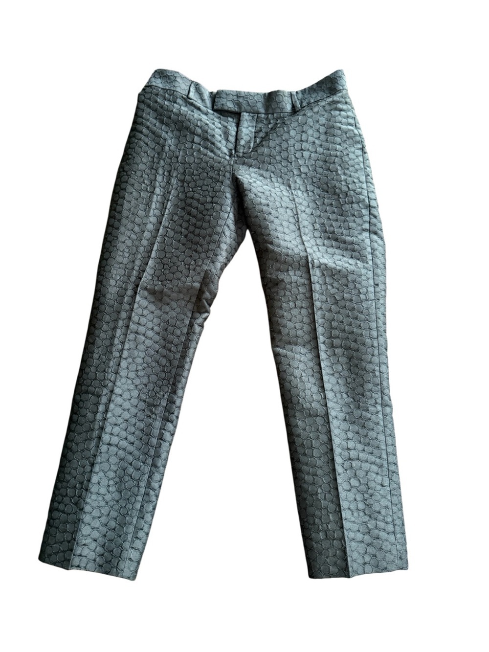 Banana Republic Cropped Patterned Black Dress Pants-Size 2